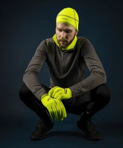 Gripgrab Running Expert Hi-Vis Touchscreen Winter Gloves Yellow Hi-Vis
