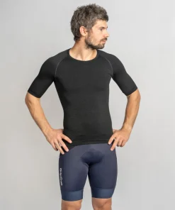 Gripgrab Unisex PACR Spring-Autumn Seamless Short Sleeve Base Layer Black