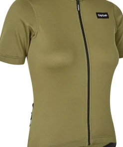 Gripgrab Women's GripGrab EXPLR Merinotech Short Sleeve Jersey Olive Green