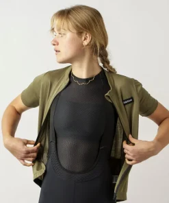 Gripgrab Women's GripGrab EXPLR Merinotech Short Sleeve Jersey Olive Green
