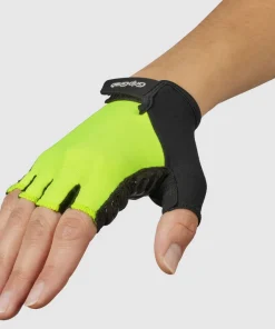 Gripgrab Women's ProRide RC Max Padded Short Finger Summer Gloves Yellow Hi-Vis