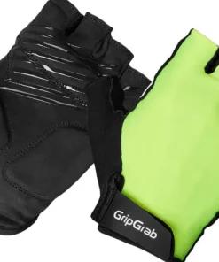 Gripgrab Women's Ride Padded Short Finger Summer Gloves Yellow Hi-vis