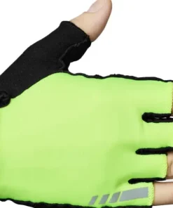 Gripgrab Women's Ride Padded Short Finger Summer Gloves Yellow Hi-vis