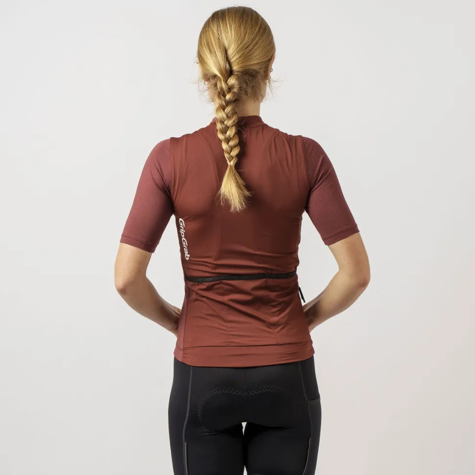Gripgrab Women's Ride Short Sleeve Jersey Dark Red