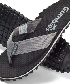 Gumbies Unisex Duckbill Flipflops Black/Grey
