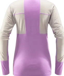 Haglöfs Natural Blend Tech Crew Neck Women Concrete/Purple Ice