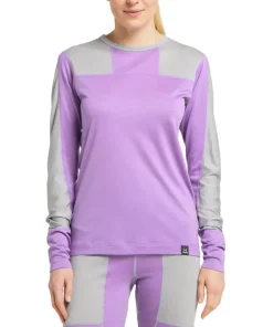 Haglöfs Natural Blend Tech Crew Neck Women Concrete/Purple Ice