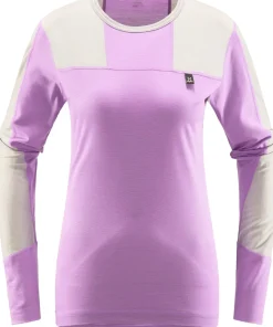 Haglöfs Natural Blend Tech Crew Neck Women Concrete/Purple Ice