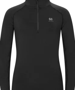 Hellner Women's Core Running Halfzip LS Tee Black Beauty
