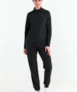 Hellner Women's Core Running Halfzip LS Tee Black Beauty