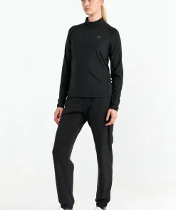 Hellner Women's Core Running Halfzip LS Tee Black Beauty