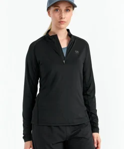 Hellner Women's Core Running Halfzip LS Tee Black Beauty
