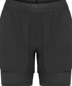 Hellner Women's Kelva 2-In-1 Running Long Tights Black Beauty/black Beauty