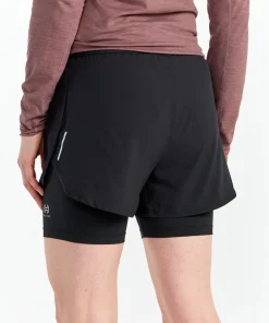 Hellner Women's Kelva 2-In-1 Running Long Tights Black Beauty/black Beauty