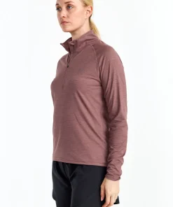 Hellner Women's Nunis Halfzip Long Sleeve Tee Rose Taupe