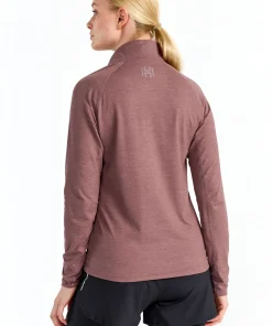 Hellner Women's Nunis Halfzip Long Sleeve Tee Rose Taupe