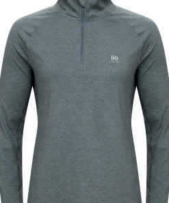Hellner Women's Nunis Halfzip Long Sleeve Tee Stormy Weather
