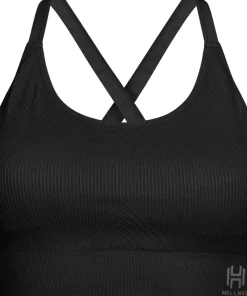 Hellner Women's Seamless Tech Sport Bra Black Beauty