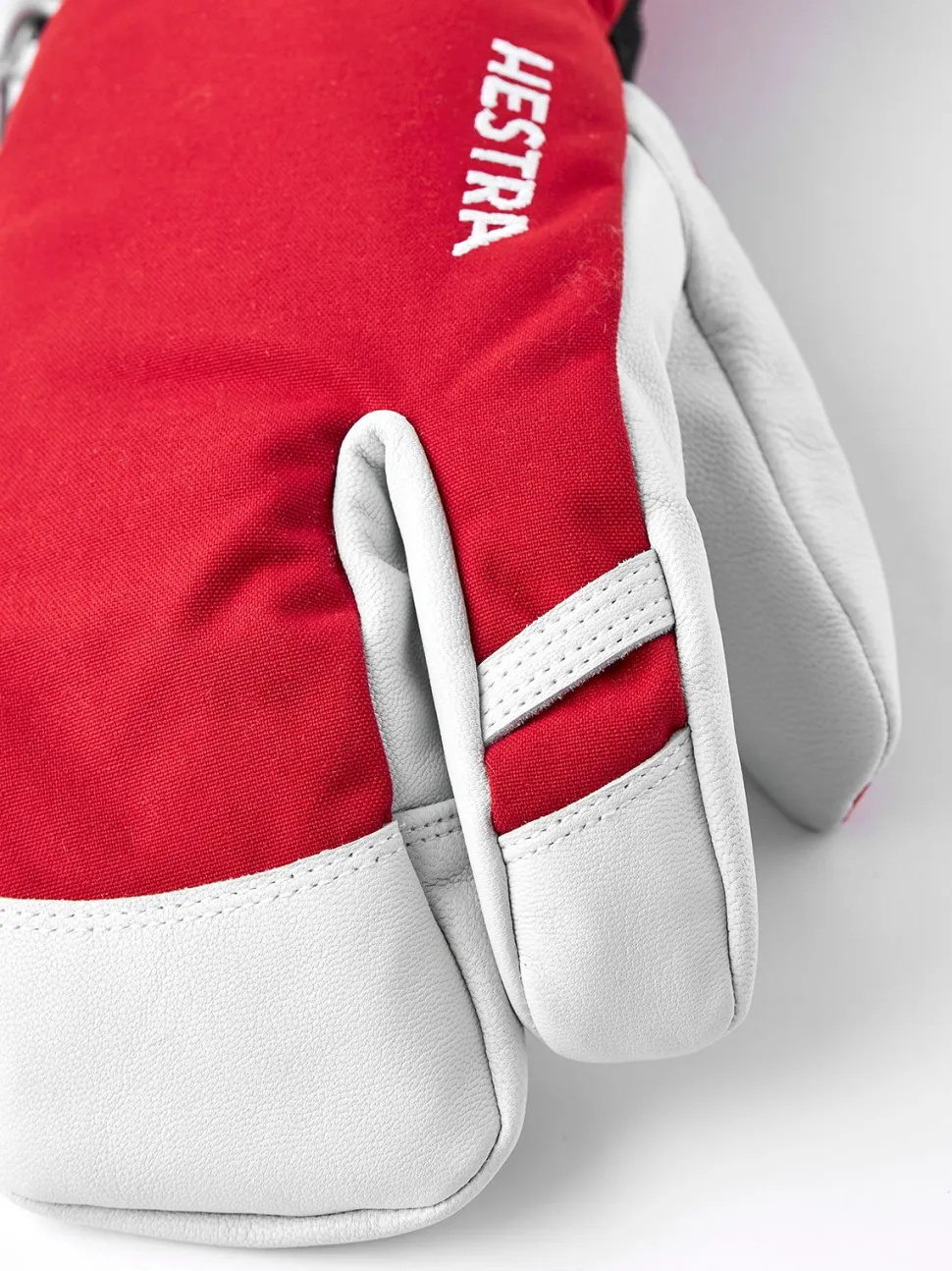 Hestra Army Leather Heli Ski 3-Finger Red