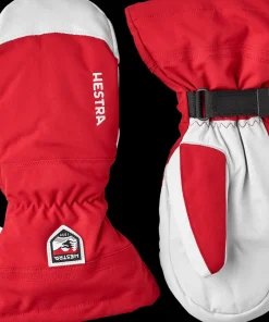 Hestra Army Leather Heli Ski Mitt Red