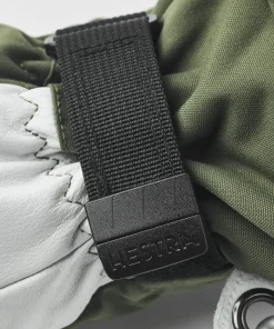 Hestra Army Leather Heli Ski 3-Finger Olive
