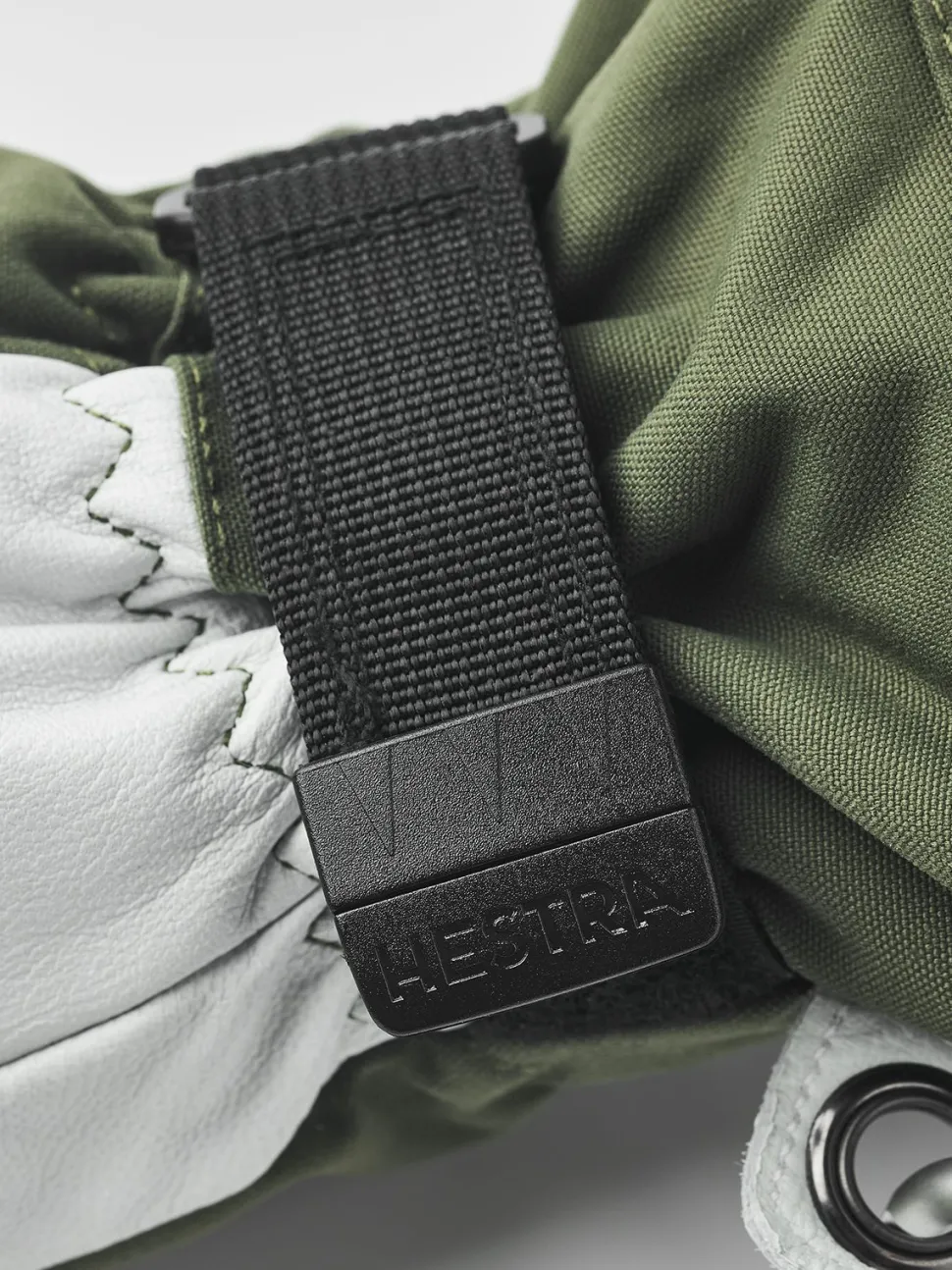 Hestra Army Leather Heli Ski 3-Finger Olive