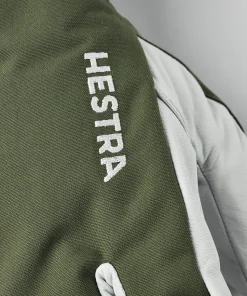 Hestra Army Leather Heli Ski 3-Finger Olive