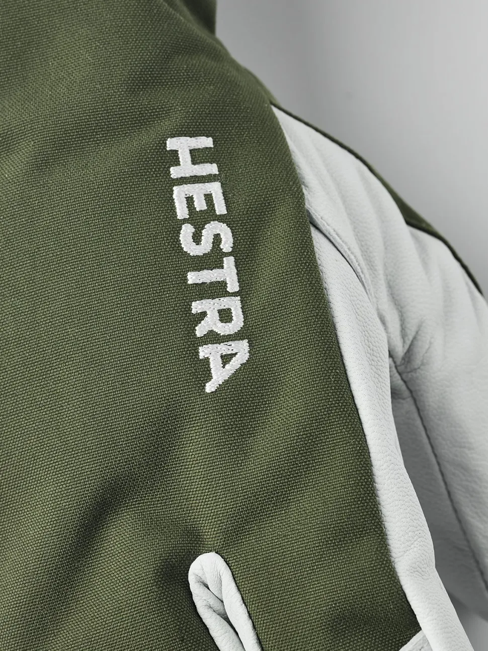 Hestra Army Leather Heli Ski 3-Finger Olive