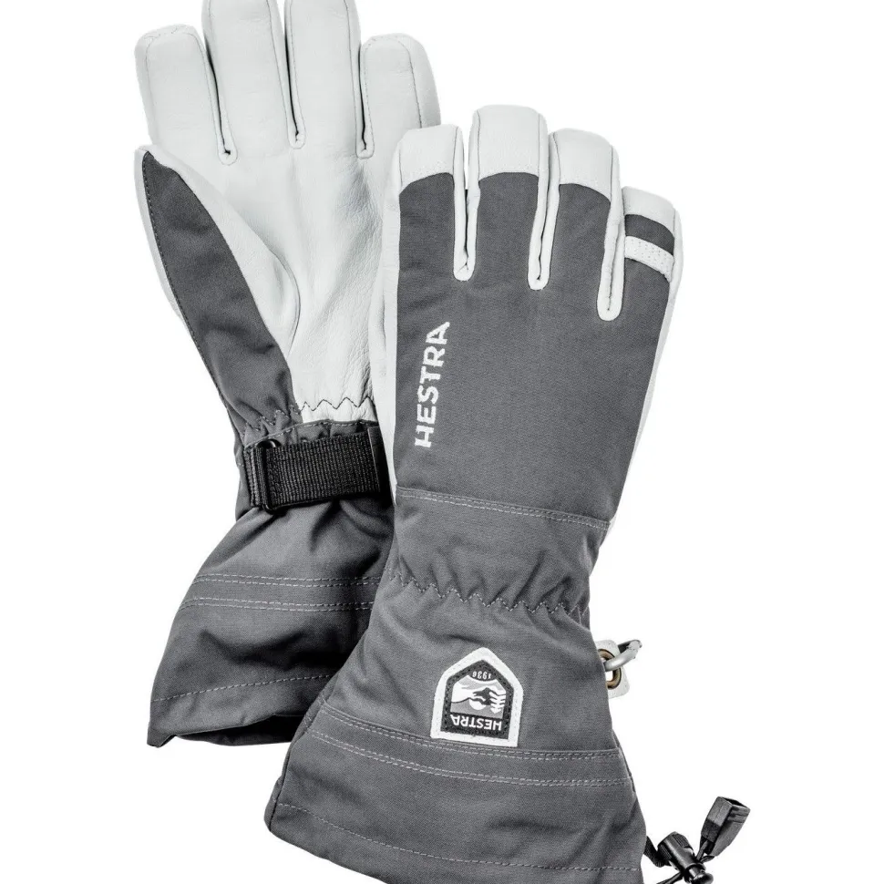 Hestra Army Leather Heli Ski 5-finger Grey