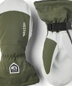 Hestra Army Leather Heli Ski Mitt Olive