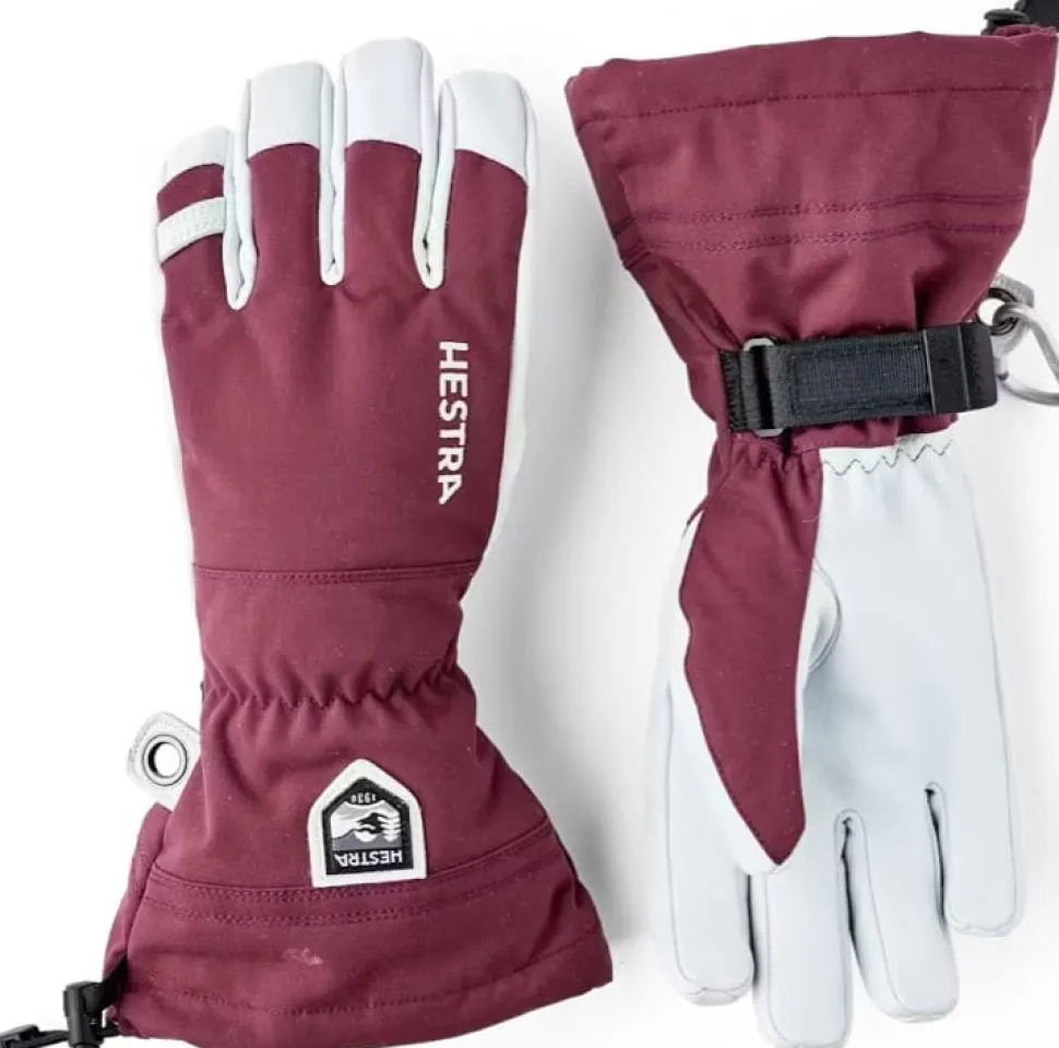 Hestra Army Leather Heli Ski 5-finger Bordeaux