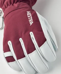 Hestra Army Leather Heli Ski 5-finger Bordeaux