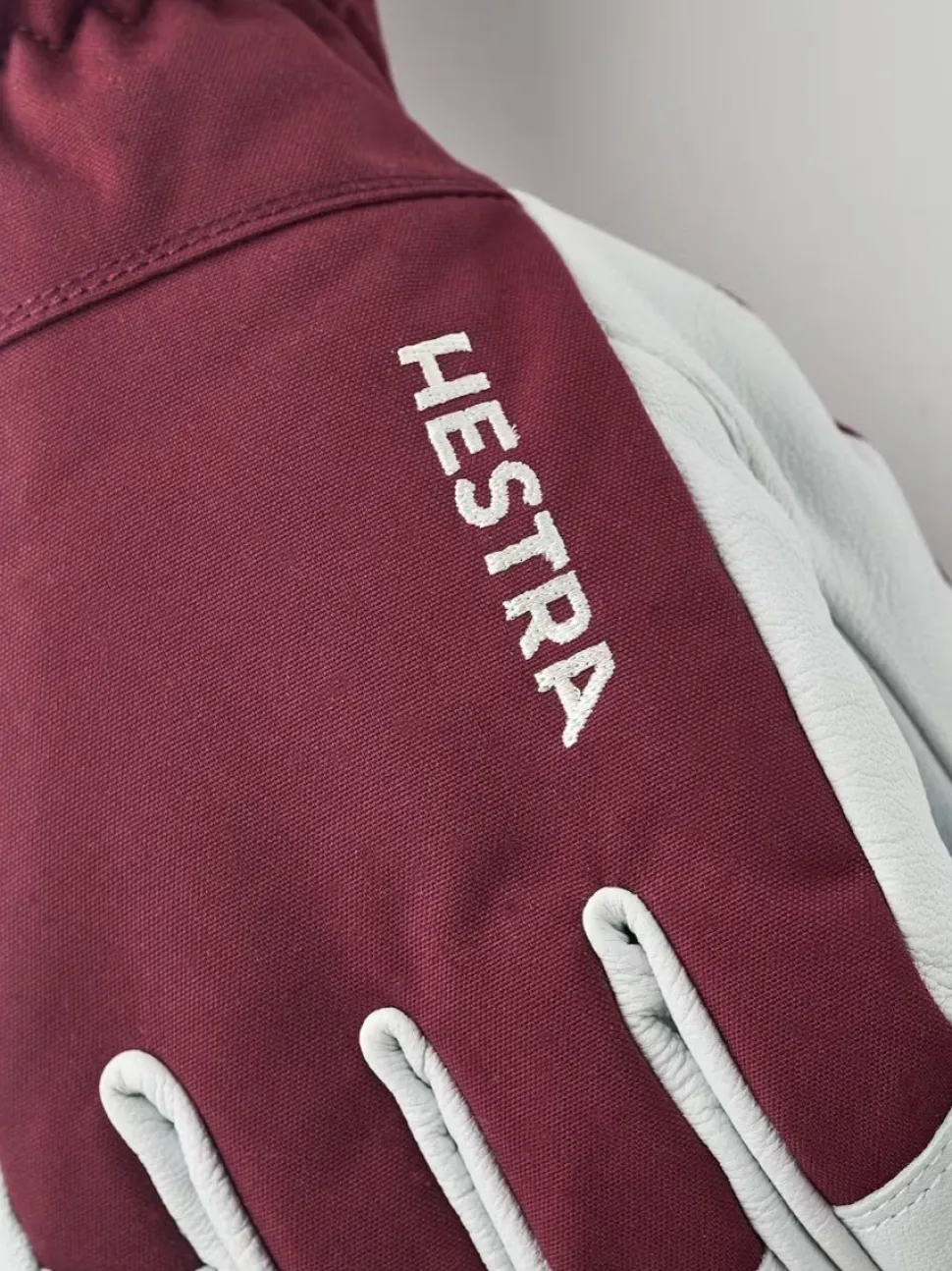 Hestra Army Leather Heli Ski 5-finger Bordeaux