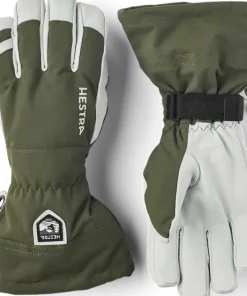 Hestra Army Leather Heli Ski 5-finger Olive