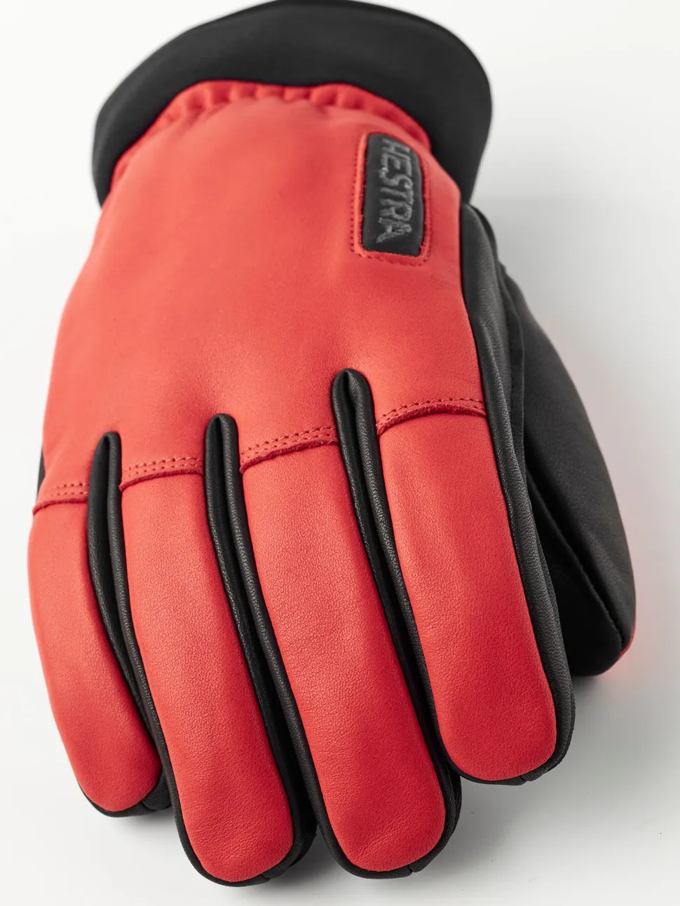 Hestra Army Leather Wool Terry 5-Finger Flame Red