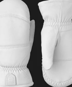Hestra Leather Box Mitt Off White