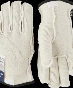 Hestra Wakayama Wool Liner 5-Finger Offwhite