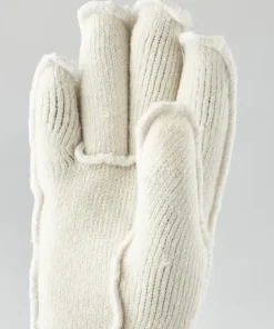 Hestra Wakayama Wool Liner 5-Finger Offwhite