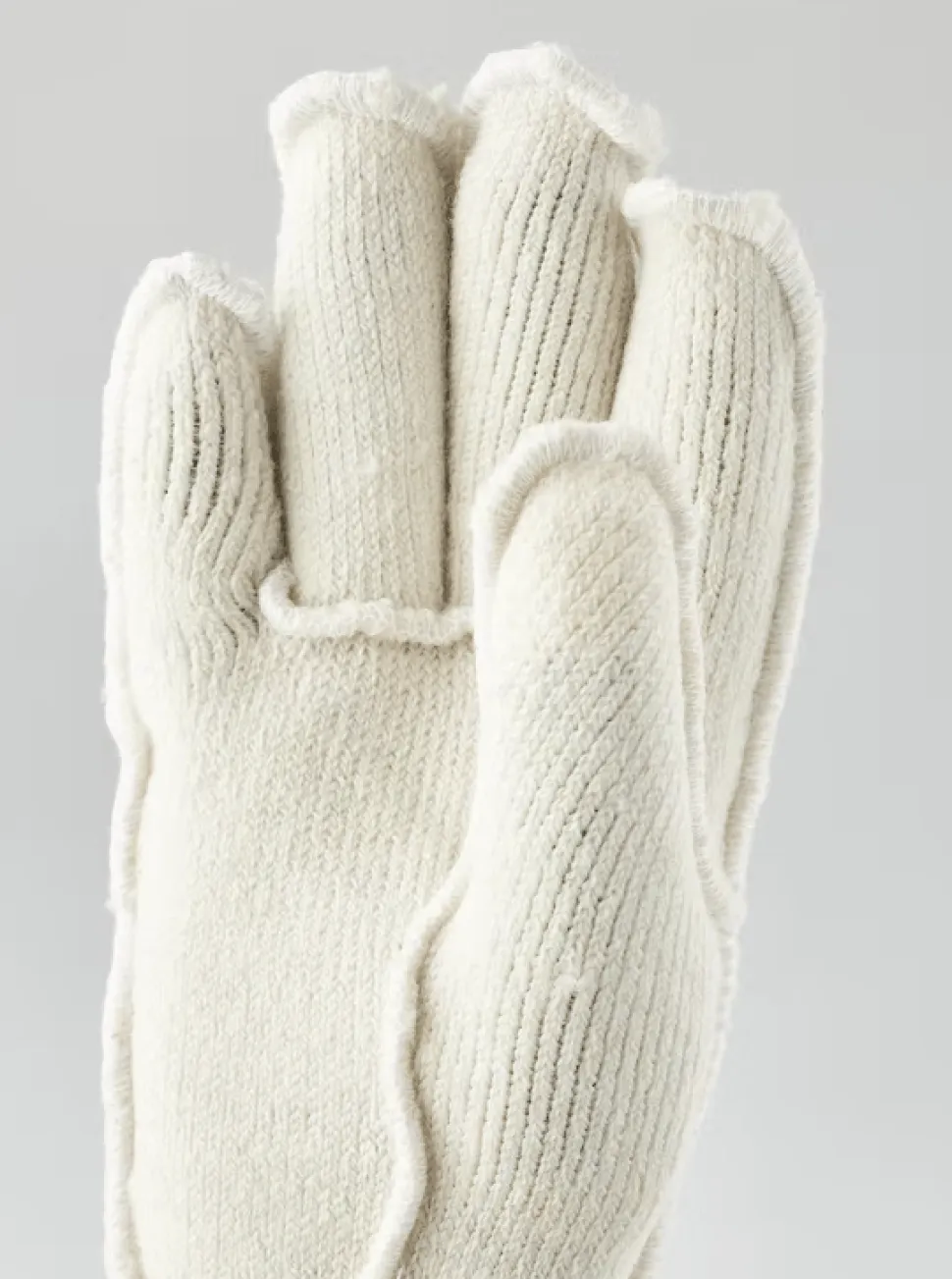 Hestra Wakayama Wool Liner 5-Finger Offwhite