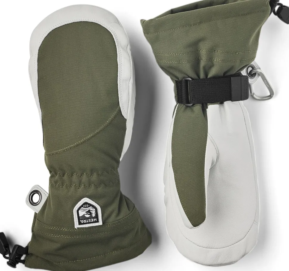 Hestra Women's Heli Ski Female Mitt Olive/Offwhite