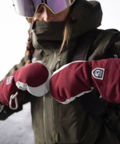 Hestra Women's Heli Ski Female Mitt Bordeaux/Offwhite