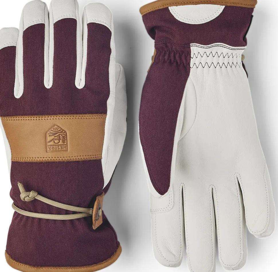 Hestra Women's Voss CZone - 5 finger Bordeaux