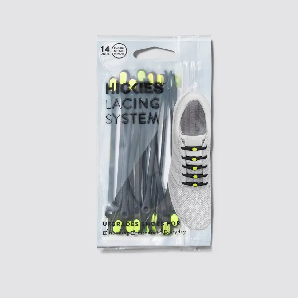 Hickies No Tie Laces 2.0 Black/neon Yellow