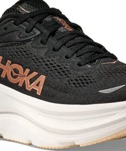 Hoka Women's Bondi 9 Black/Rose Gold