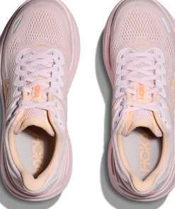Hoka Women's Bondi 9 Lilac Cream/Tangerine Glow
