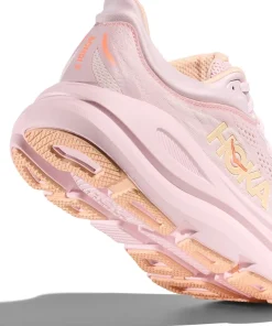 Hoka Women's Bondi 9 Lilac Cream/Tangerine Glow