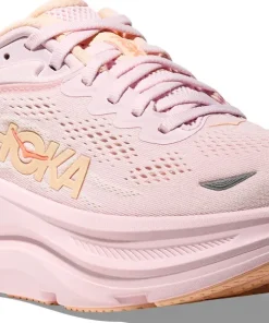 Hoka Women's Bondi 9 Lilac Cream/Tangerine Glow