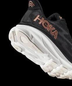 Hoka Women's Clifton 9 Black/Rose Gold