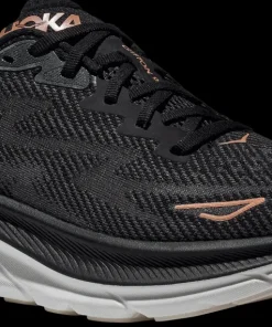 Hoka Women's Clifton 9 Black/Rose Gold