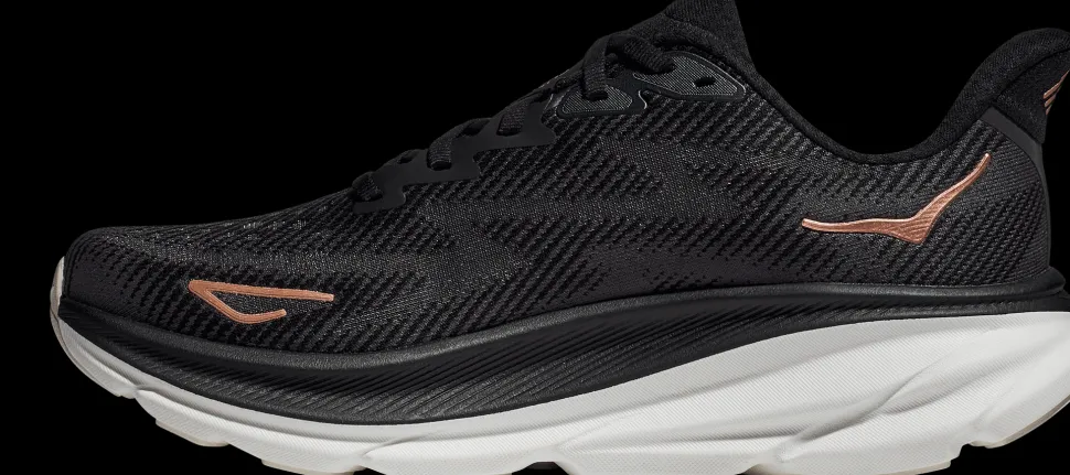 Hoka Women's Clifton 9 Black/Rose Gold